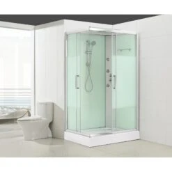 Cabine De Douche L.120 X L.90 Cm, Verre Sérigraphié, Quad