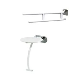 Cabine De Douche L.32 X L.32 Cm Blanc, Serenity Pack Accessibilite