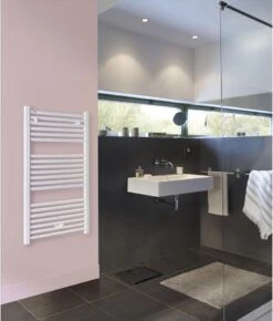 Sèche-serviettes Eau Chaude Acier ACOVA Tweed Blanc, 425 W