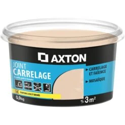 Joint Pâte Carrelage Et Mosaïque AXTON Beige 0.9 L, 3 M²