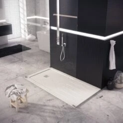 Receveur De Douche Extraplat L.100 X L.80 Cm, Pierre Beige Verone Kobe -Bain Fournitures Magasin 18