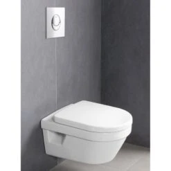 Pack WC Suspendu Architectura VILLEROY & BOCH, Bâti Sol GROHE, Plaque Chrome
