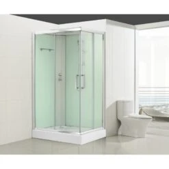 Cabine De Douche L.120 X L.90 Cm, Verre Transparent, Quad
