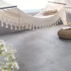 Carrelage Sol Extérieur Medio Effet Béton Gris Bristol L.45 X L.45 Cm