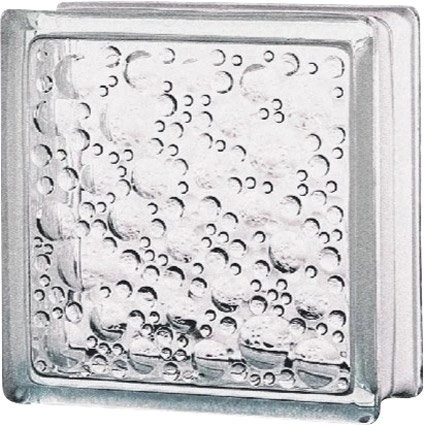 Brique De Verre, Transparent Bullé Brillant 1 Brique De Verre, Transparent Bullé Brillant