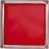 Brique De Verre, Rouge Ondulé Brillant