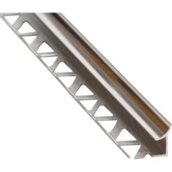 Profil D’étanchéité Mur Et Sol Argent Brillant Aluminium L.250 Cm X Ep.10 Mm