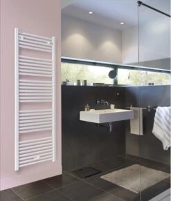 Sèche-serviettes Eau Chaude Acier ACOVA Tweed Blanc, 680 W