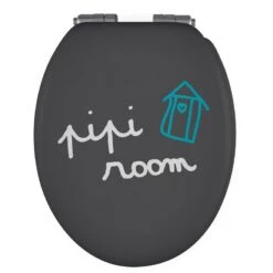 Abattant Frein De Chute Déclipsable Multicolore Bois Compressé Cabane