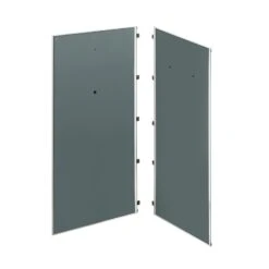 2 Panneaux De Fond Gris L.90 Et L..120 Cm, Version Droite, Quad