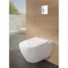 Pack WC Suspendu Subway 2.0 VILLEROY & BOCH Et Bâti Mural GROHE, Plaque Chrome
