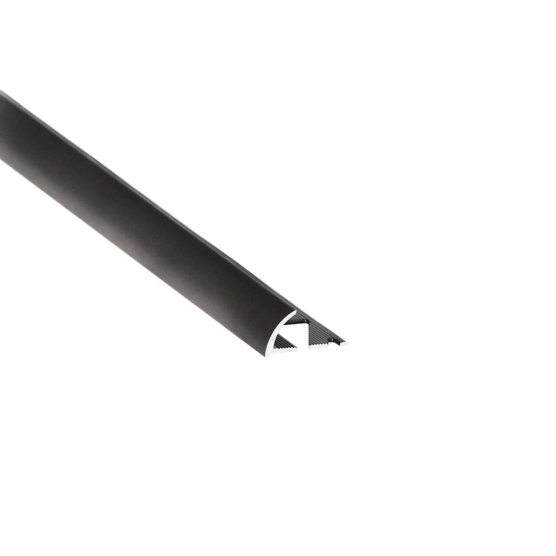 Quart-de-rond Mur Et Sol Noir Mat Aluminium L.250 Cm X Ep.12 Mm 1 Quart-de-rond Mur Et Sol Noir Mat Aluminium L.250 Cm X Ep.12 Mm