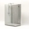 Cabine De Douche L.140 X L.90 Cm Blanc, Verre Transparent, Serenity Pierre