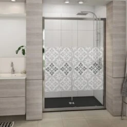 Sticker Paroi De Douche 100x100cm Folignano Gris, PLAGE