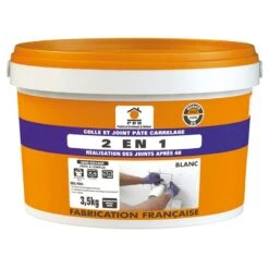 Colle Et Joint Pâte Carrelage, Blanc PRB, 3,5 Kg