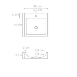 Vasque à Poser Basalte L.45 X P.45 Cm Gris Anthracite Ninon -Bain Fournitures Magasin 69172810 3 0 5354774 v 000000001000