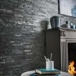 Plaquette De Parement Pierre Naturelle Noir Ultra