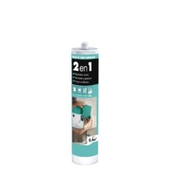 Colle Et Joint 2en1, Carrelage, CERMIX, Blanc, 0.4m², 310 Ml