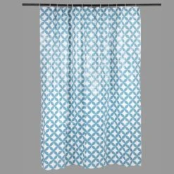 Rideau De Douche En Plastique Bleu Baltique N°3 L.180 X H.200 Cm, Corolle SENSEA