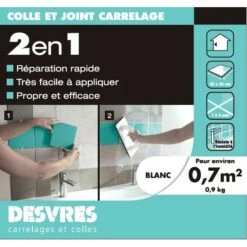 Colle Et Joint Pâte, Blanc DESVRES, 0.9 Kg