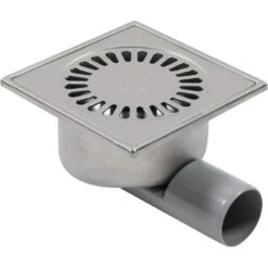 Siphon De Sol Douche à L’italienne, L.10 X L.10 Cm, GIRPI