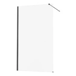 Paroi De Douche à L’italienne, L.90 Cm Remix Verre Transparent 8 Mm Noir