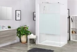 Paroi De Douche à L’italienne, L.80 Cm Remix Verre Sérigraphié 8 Mm Chromé