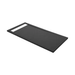 Receveur De Douche Extraplat Rectangulaire L.160 X L.90 Cm, Résine Noir