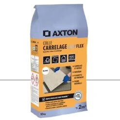 Mortier Colle, Poudre AXTON Easy Flex Blanc 10 Kg, 2 M²