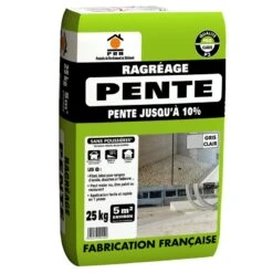 Ragréage Poudre Pente Jusqu’à 10%, Gris Clair, 5m²,25 KG