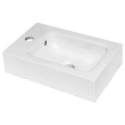 Lave-mains Résine Rectangle Blanc L.24 X P.9 Cm, Remix