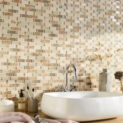 Mosaïque Mur Fusion Beige 30 X 32.6 Cm ARTENS