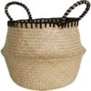 Panier H.22 X L.18 X P.18 Cm Paille Naturelle Taille S, Coachella Black