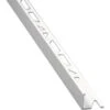 Equerre De Finition Carrelage Mur/sol Blanc Brillant Aluminium L.250cm X Ep.10mm