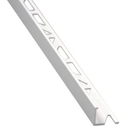 Equerre De Finition Carrelage Mur/sol Blanc Brillant Aluminium L.250cm X Ep.10mm