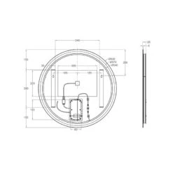 Miroir Lumineux Avec éclairage Intégré, L.60 X H.60 Cm Renzo -Bain Fournitures Magasin 82019416 4 0 5764257 h 000000000000