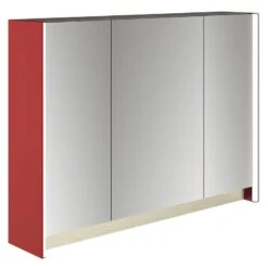 Armoire De Toilette Lumineuse L. 90 Cm, Rouge, DECOTEC Egerie