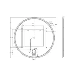 Miroir Lumineux Avec éclairage Intégré, L.120 X H.120 Cm Renzo -Bain Fournitures Magasin 82021927 5 0 5858449 h 000000000000