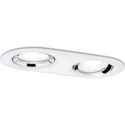 Kit 2 Spots à Encastrer BBC Nova Ovale Orientable Led 4000K PAULMANN GU10 Blanc