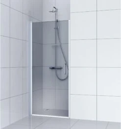 Porte De Douche Pivotante 90 Cm, Fumé, Verre Fumé Remix