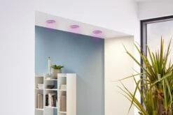 Kit 3 Spots Encastrés Connecté WiFi, Blanc / Couleurs, Diam 8,5cm, Blanc