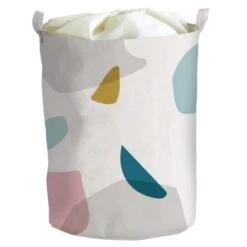 Panier à Linge Laundrette Terrazzo , Blanc, L.40 X H.50 X P.40 Cm EQUIP STORE