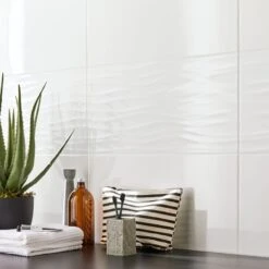 Carrelage Mur Uni Blanc Brillant L.30 X L.60 Cm, Frosty ARTENS