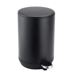 Poubelle De Salle De Bains 5 L Noir SENSEA Black