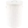 Panier à Linge Bambou Compactor, Blanc, L.40 X H.60 X P.60 Cm COMPACTOR