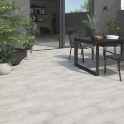 Carrelage Sol Extérieur Forte Effet Bois Gris Clair Flow L.20.2 X L.80.2 Cm