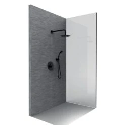 Colonne De Douche Encastrée, Marti Nizar Noir Graphite