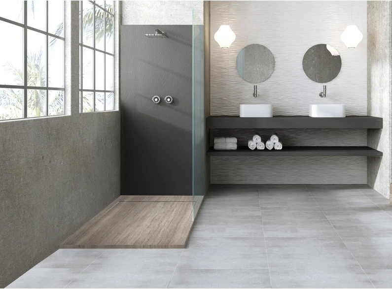 Receveur De Douche Résine L.100 X L.80 Cm Travertin Neo 2 Receveur De Douche Résine L.100 X L.80 Cm Travertin Neo – Image 2