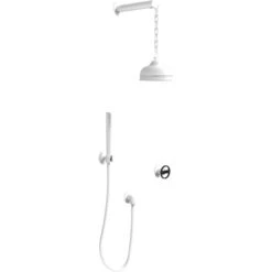 Mélangeur Encastré Blanc, MARTI 1921 Pompier Poignée Noire