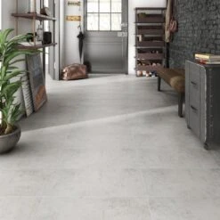 Carrelage Sol Et Mur Effet Béton Gris Clair Alma L.30 X L.60 Cm